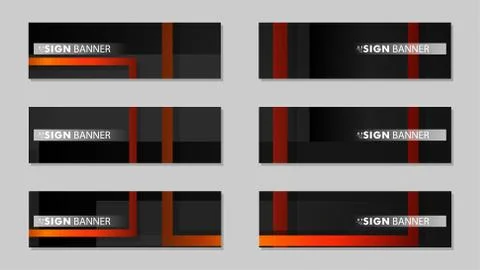 Square vector banner with a rectangular black orange gradient background イラスト素材