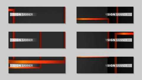 Square vector banner with a rectangular black orange gradient background Stockillustratie