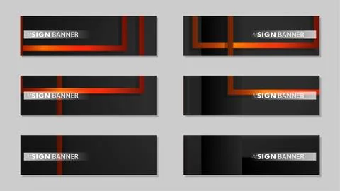 Square vector banner with a rectangular black orange gradient background Stockillustratie