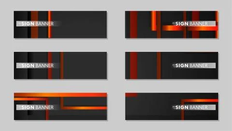 Square vector banner with a rectangular black orange gradient background 스톡 일러스트