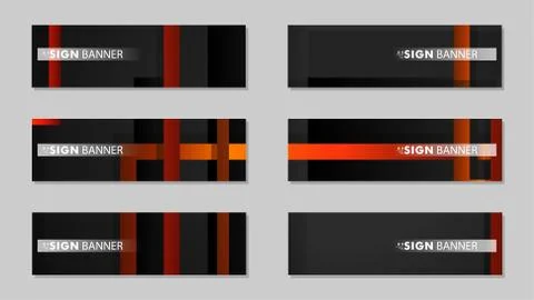 Square vector banner with a rectangular black orange gradient background Illustrazione stock
