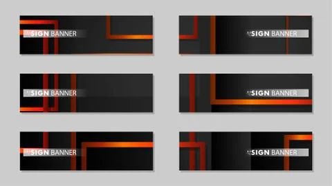Square vector banner with a rectangular black orange gradient background 스톡 일러스트