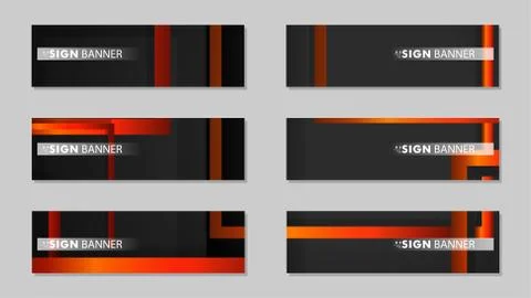 Square vector banner with a rectangular black orange gradient background Stockillustratie