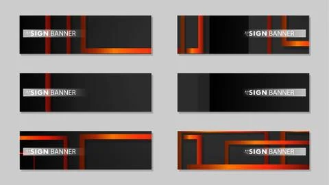 Square vector banner with a rectangular black orange gradient background 스톡 일러스트