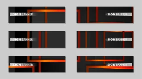 Square vector banner with a rectangular black orange gradient background Stockillustratie