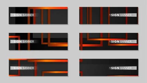 Square vector banner with a rectangular black orange gradient background Stockillustratie