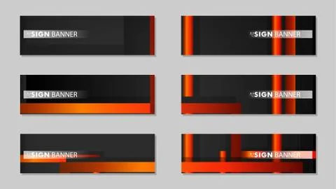 Square vector banner with a rectangular black orange gradient background 스톡 일러스트