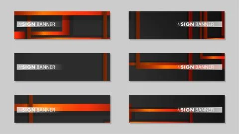 Square vector banner with a rectangular black orange gradient background 스톡 일러스트
