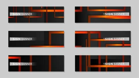 Square vector banner with a rectangular black orange gradient background 스톡 일러스트
