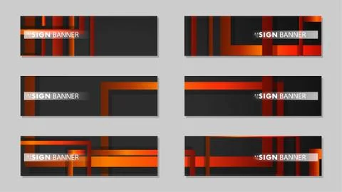 Square vector banner with a rectangular black orange gradient background 스톡 일러스트