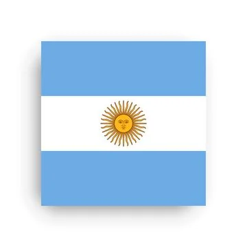 Square vector flag of Argentina Stock Illustration
