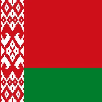 Square vector flag of Belarus Stock Illustration