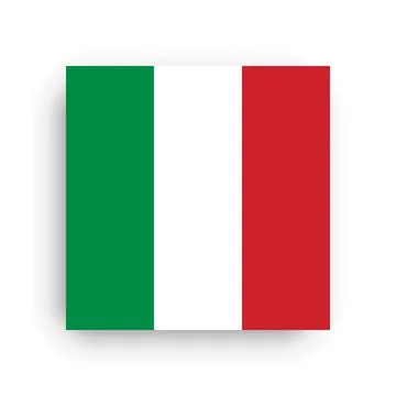 Square vector flag of Italy Stock-Illustration