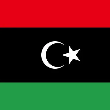 Square vector flag of Libya Stock Illustration