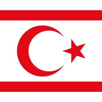 Square vector flag of Northern Cyprus Stock Illustration