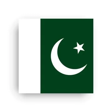 Square vector flag of Pakistan Stock Illustration