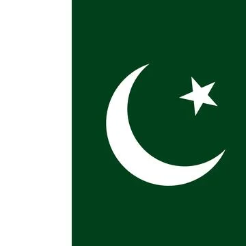 Square vector flag of Pakistan Stock Illustration