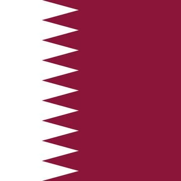 Square vector flag of Qatar Stock Illustration