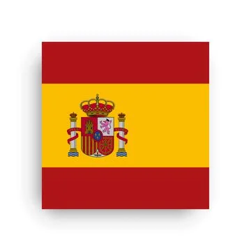 Square vector flag of Spain Stock Illustration