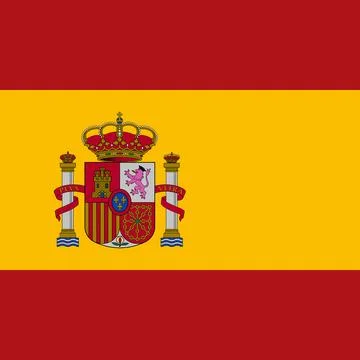 Square vector flag of Spain Stock Illustration
