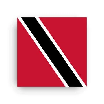 Square vector flag of Trinidad and Tobago Stock Illustration