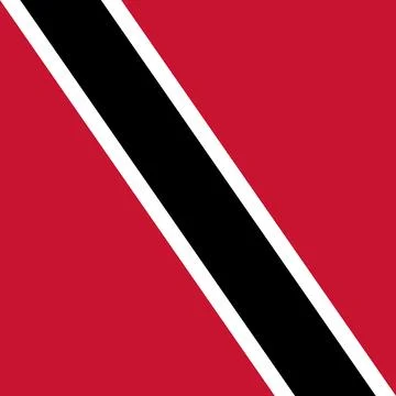 Square vector flag of Trinidad and Tobago Stock Illustration