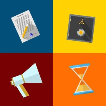 Square vector icons for outsource イラスト素材