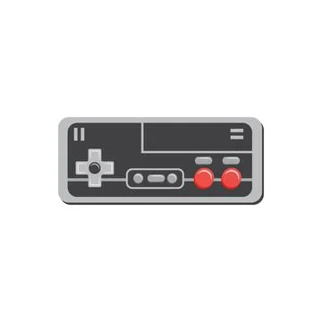 Square video game controller or joystick icon flat vector illustration isolated. Stock Illustration