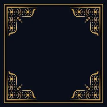 Square vintage pattern border ornament vector 스톡 일러스트
