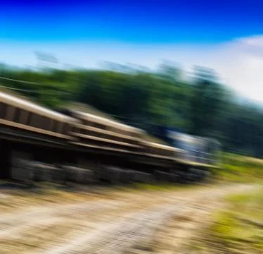 Square vivid cargo train in motion abstraction background backdr Stock-Fotos