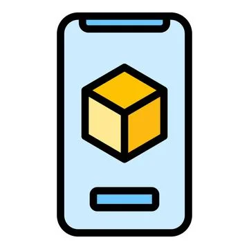 Square vr icon vector flat 스톡 일러스트