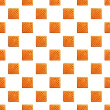 Square wafer pattern creating seamless sweet food background Illustrazione stock