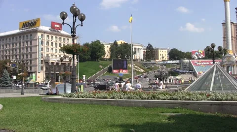 Square for Walking Ukraine, Kiev, Stock Footage 46182238