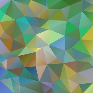 Square warm sand, green background of abstract triangles イラスト素材