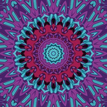 Square watercolor pattern for textile ceramic tiles and design Oriental vin.. Stock Illustration