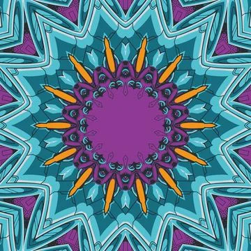 Square watercolor pattern for textile ceramic tiles and design Oriental vin.. 스톡 일러스트