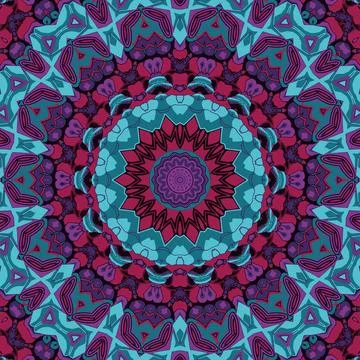 Square watercolor pattern for textile ceramic tiles and design Oriental vin.. Stock Illustration