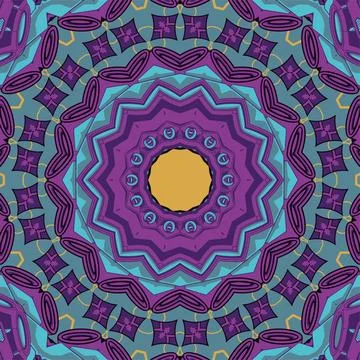 Square watercolor pattern for textile ceramic tiles and design Oriental vin.. Stock Illustration