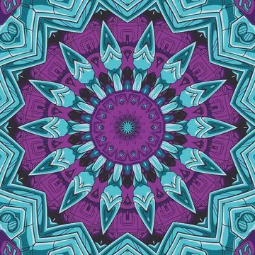 Square watercolor pattern for textile ceramic tiles and design Oriental vin.. 스톡 일러스트