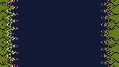 Square wavy dark blue with black lines vertical frame on dark screen. Movin.. Stock Footage 270315744