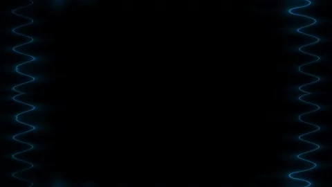 Square wavy vertical frame with moving neon light effect, blue frame. Long .. Stock Footage 270316035