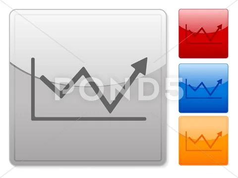Square web buttons business diagram Stock Illustration