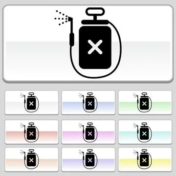 Square web buttons - spray Stock Illustration