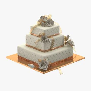 Rectangle Metallic Cake Spacer | Prop Options