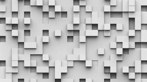 Square white and dark gray background texture. 3d illustration, 3d render Stock-Illustration