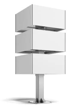 Square white banner with sections Stock Illustration