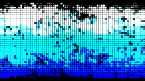 Square White Blue Flickering Moving Particle Motion Graphic Stock Footage 97590085