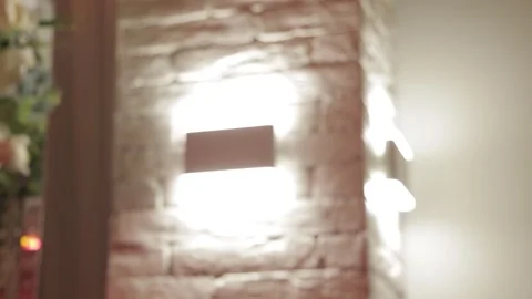 Square White Light on the Wall Indoors Video stock 300492541