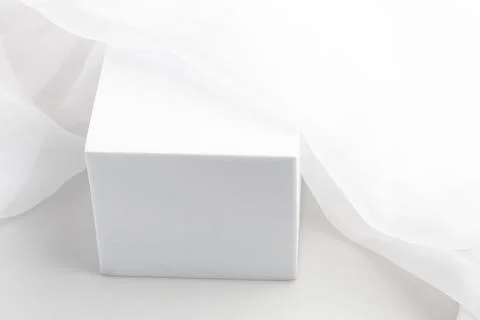 Square white product display for product advertising Stock Photos