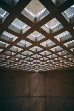 Square window ceiling Stock Photos